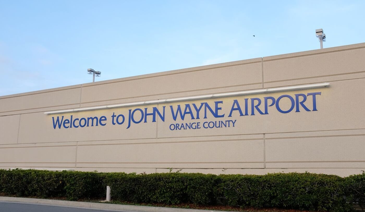 John Wayne Airport (SNA) Welcome Sign 