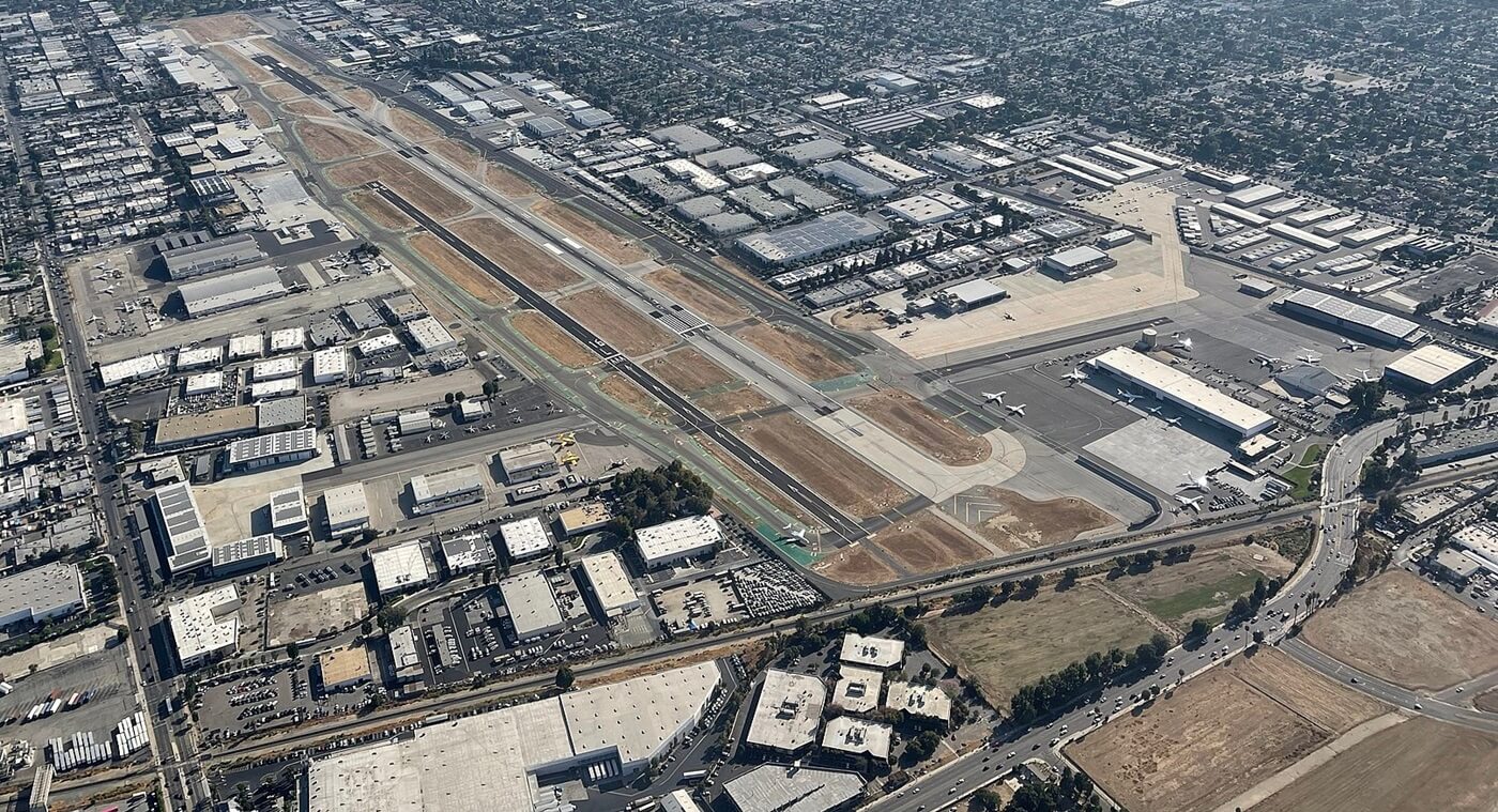 aerial view of the Van Nuys Airport